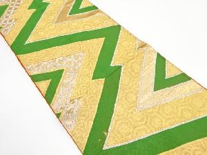 アンティーク　変わり松皮菱に古典柄織り出し袋帯（材料）